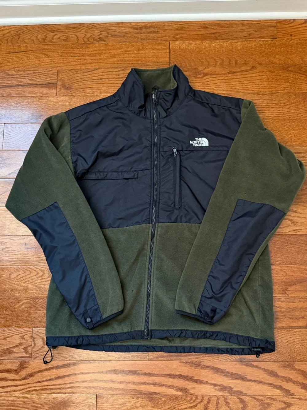 The North Face Men’s Denali Olive Green & Black Fleece Jacket Sz XL